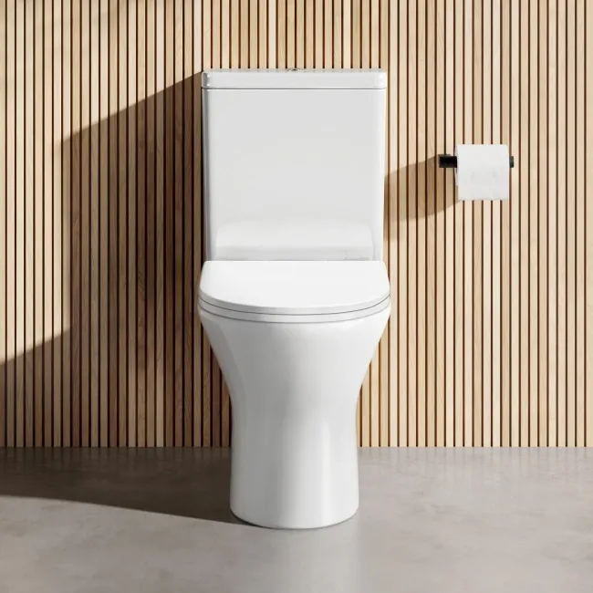 Brooklyn Rimless Close Coupled Toilet With Premium Soft Close Slim Seat