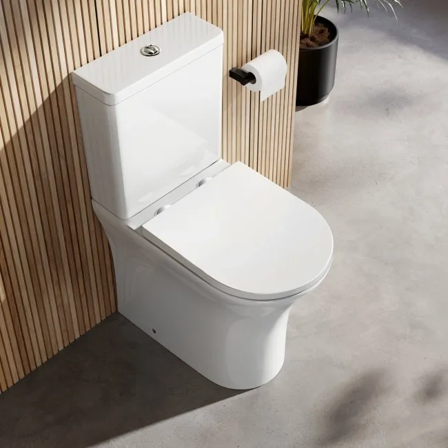 Brooklyn Rimless Comfort Height Close Coupled Toilet With Soft Close Seat