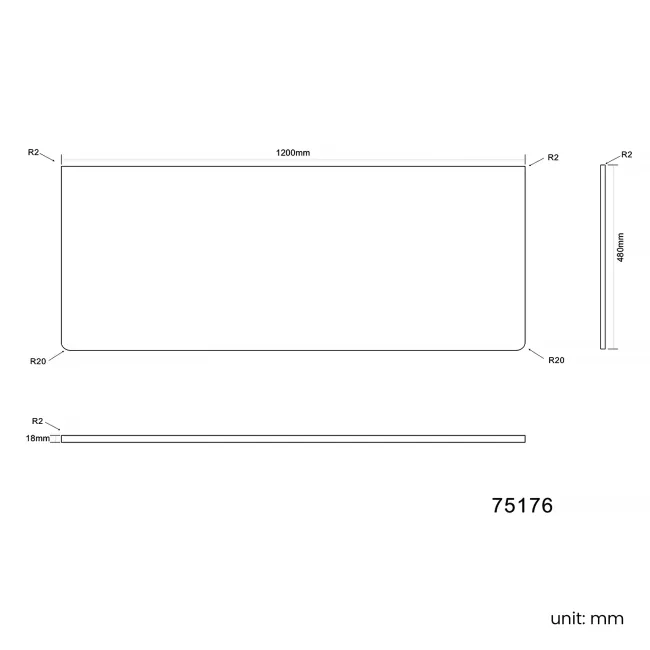 Maru Oak Wood Grain Vanity Cabinet 1200mm with Matt White Stone Top - Basin Not Included