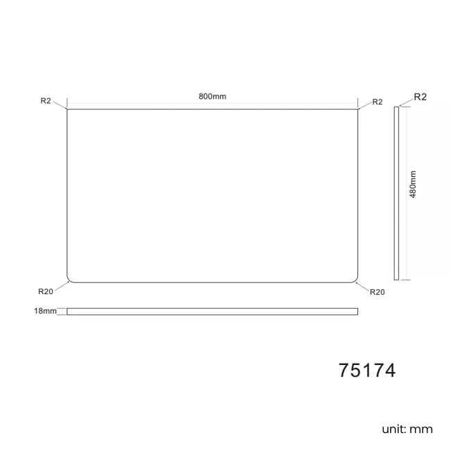 Maru Walnut Wood Grain Vanity Cabinet 800mm with Matt White Stone Top - Basin Not Included