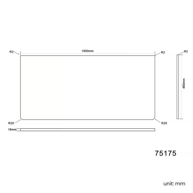 Maru Walnut Wood Grain Vanity Cabinet 1000mm with Matt White Stone Top - Basin Not Included