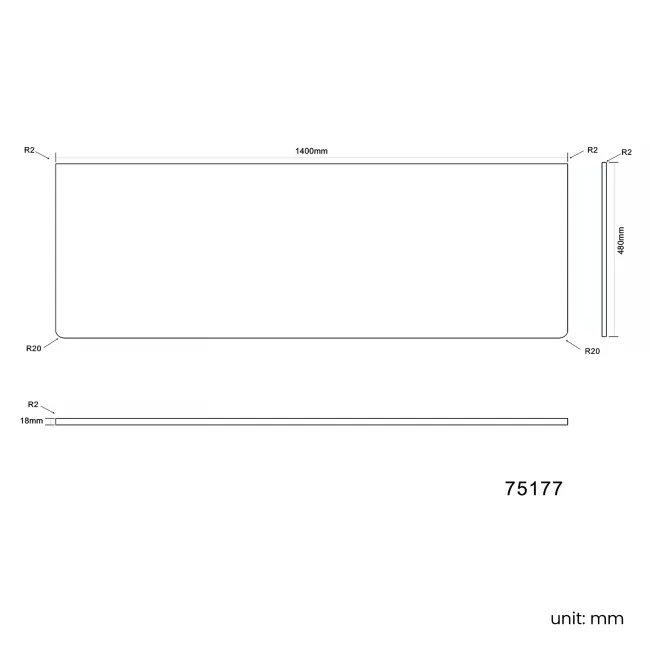 Maru Walnut Wood Grain Vanity Cabinet 1400mm with Matt White Stone Top - Basin Not Included