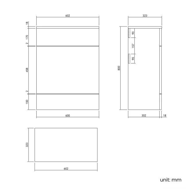 100% Waterproof - Harper Gloss White PVC Basin Vanity and Back To Wall Toilet Unit 1200mm - Excludes Toilet
