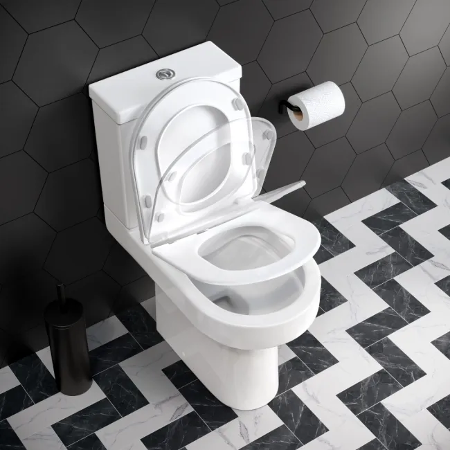 Lodi Rimless Comfort Height Close Coupled Toilet With Slim Soft Close Seat