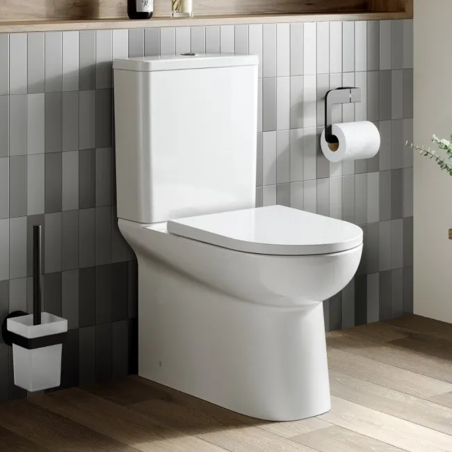 Aruba Rimless Close Coupled Toilet With Soft Close Seat