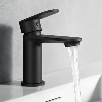Avill Matt Black Basin Mixer Tap