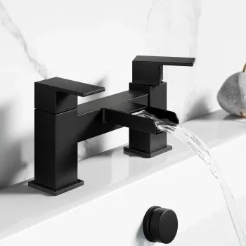 Avon Matt Black Waterfall Bath Filler