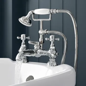 Tweed Traditional Chrome Bath Shower Mixer Tap