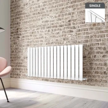 Faro White Single Flat Panel Horizontal Radiator 600x1190mm