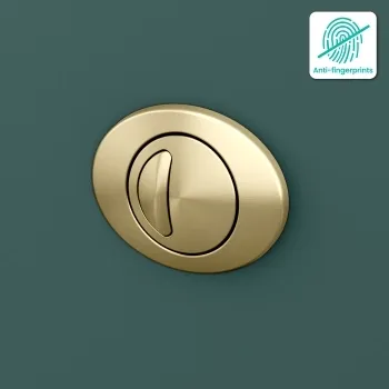 Detroit Brushed Brass Round Push Button for Cable Operated Concealed Cistern - Dia.60mm