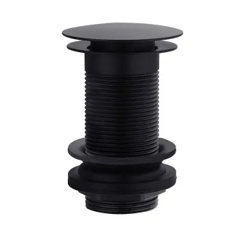 Matt Black Dome Top Pop Up Basin Waste - Unslotted