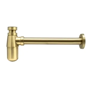 Brushed Brass Traditional Basin Bottle Trap