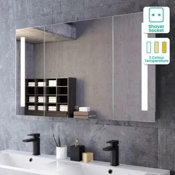 Emielia Illuminated LED Mirror Cabinet 600x1000mm