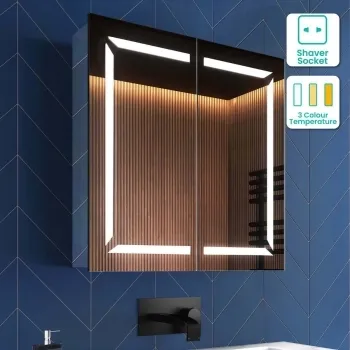 Haisley Illuminated LED Mirror Cabinet 600x600mm