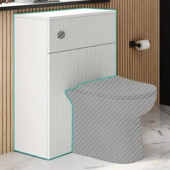 Sicily Fluted Coastal White 600 Toilet Unit