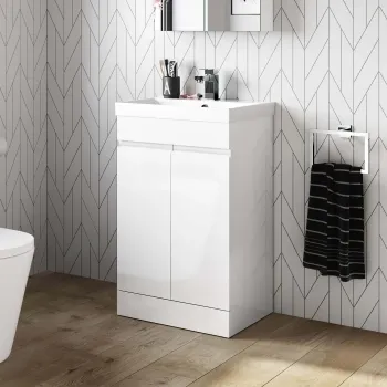 Trent Gloss White Basin Vanity 500mm