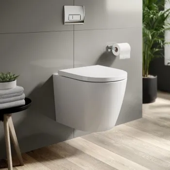 Utah Rimless Wall Hung Toilet With Premium Soft Close Seat