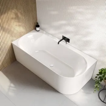 Merton 1700mm Curved Corner Bath - Left Handed