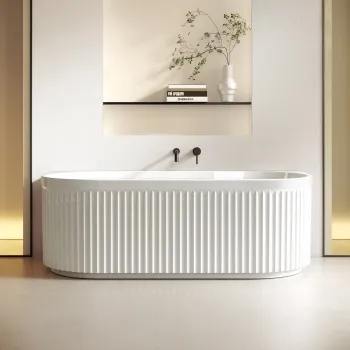 Finchley 1700mm Fluted Back To Wall Bath