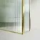 Munich Fluted Effect Brushed Brass 8mm Wet Room Shower Glass 1400mm & 250mm Pivotal Return Panel