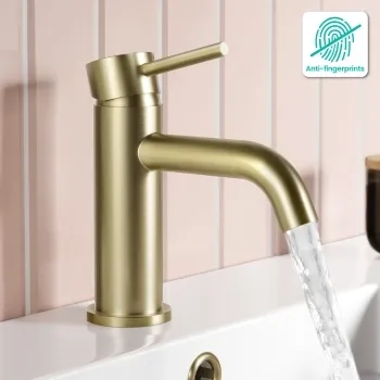 Selma Brushed Brass Basin Mixer Tap