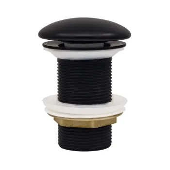 Matt Black Ceramic Dome Basin Waste - Unslotted