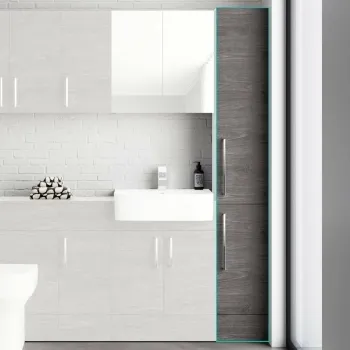 Harper Charcoal Elm Floor Standing Tall Cabinet Unit 1900x300mm