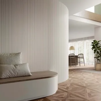 Trepanel Flex® White Flexible Acoustic Wood Panels 2400x300