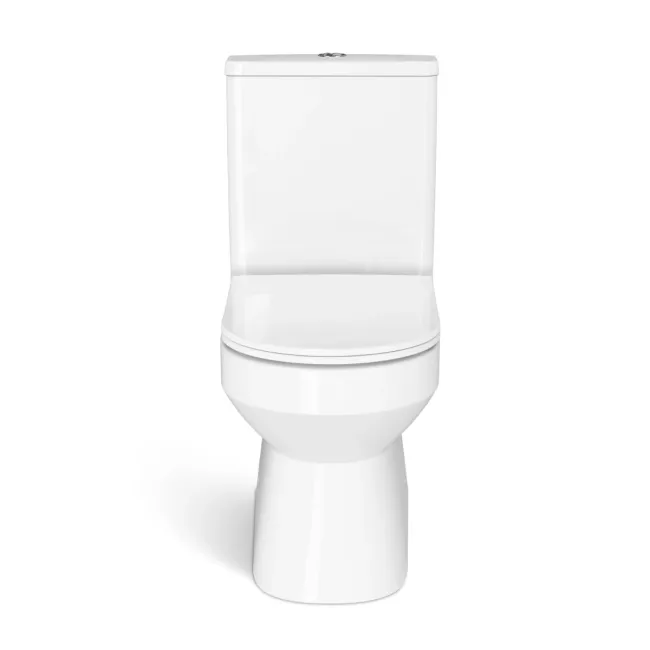 Miami Rimless Close Coupled Toilet With Slim Soft Close Seat