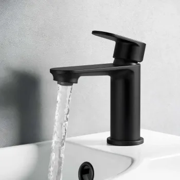 Anker Matt Black Cloakroom Basin Mixer Tap