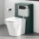 Detroit Cable Operated Concealed Cistern with Matt Black Push Button Dia.60mm
