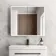 Aurora Matt Black Illuminated LED Mirror Cabinet 700x800mm