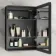 Aurora Matt Black Illuminated LED Mirror Cabinet With BLUETOOTH Speaker 700x500mm