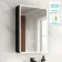 Aurora Battery Operated Matt Black Illuminated LED Mirror Cabinet 700x500mm