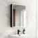Aurora Battery Operated Matt Black Illuminated LED Mirror Cabinet 700x500mm