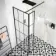 Munich Matt Black Grid 8mm Wet Room Shower Glass 800mm & 250mm Return Panel