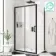 Hamburg Matt Black Easy Clean 8mm Sliding Shower Enclosure 1000x800mm - Easy Fix