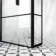 Munich Matt Black Grid 8mm Wet Room Shower Glass 800mm & 250mm Pivotal Return Panel