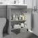 Trent Stone Grey Basin Vanity and Back To Wall Unit 1100mm - Right Handed