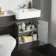 Monaco Graphite Grey Combination Vanity Basin with Marble Top & Atlanta Toilet 1200mm