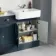 Monaco Inky Blue Combination Vanity Basin with Marble Top and Boston Toilet 1500mm