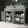 Bermuda Dove Grey Cabinet with Marble Top 1200mm Excludes Counter Top Basins - Brass Knurled Handles
