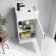 Quartz Gloss White Cloakroom Floor Standing Basin Vanity 400mm - Black Accents