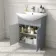 Capri Fog Grey Vanity with Semi Recessed Basin 650mm - Traditional Handles