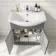 Capri Slate Grey Combination Vanity Basin and Denver Toilet 1350mm - Chrome Handles