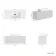 Malta Fluted Coastal White Wall Hung Drawer Vanity with Marble Top & Marin Basin 1000mm
