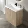Crete Fluted Apex Oak Basin Vanity 800mm