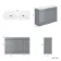 Trent Stone Grey Double Basin Vanity 1200mm