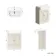 Monaco Chalk White Basin Vanity 600mm - Brushed Brass Accents