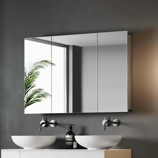 Elena Stainless Steel Mirror Cabinet 600x1000mm